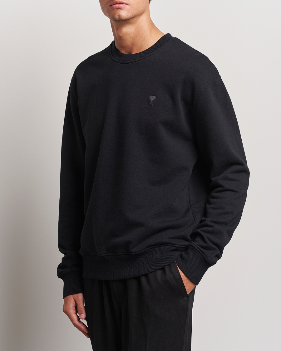 Herre | Gensere | AMI | Tonal Heart Logo Sweatshirt Black