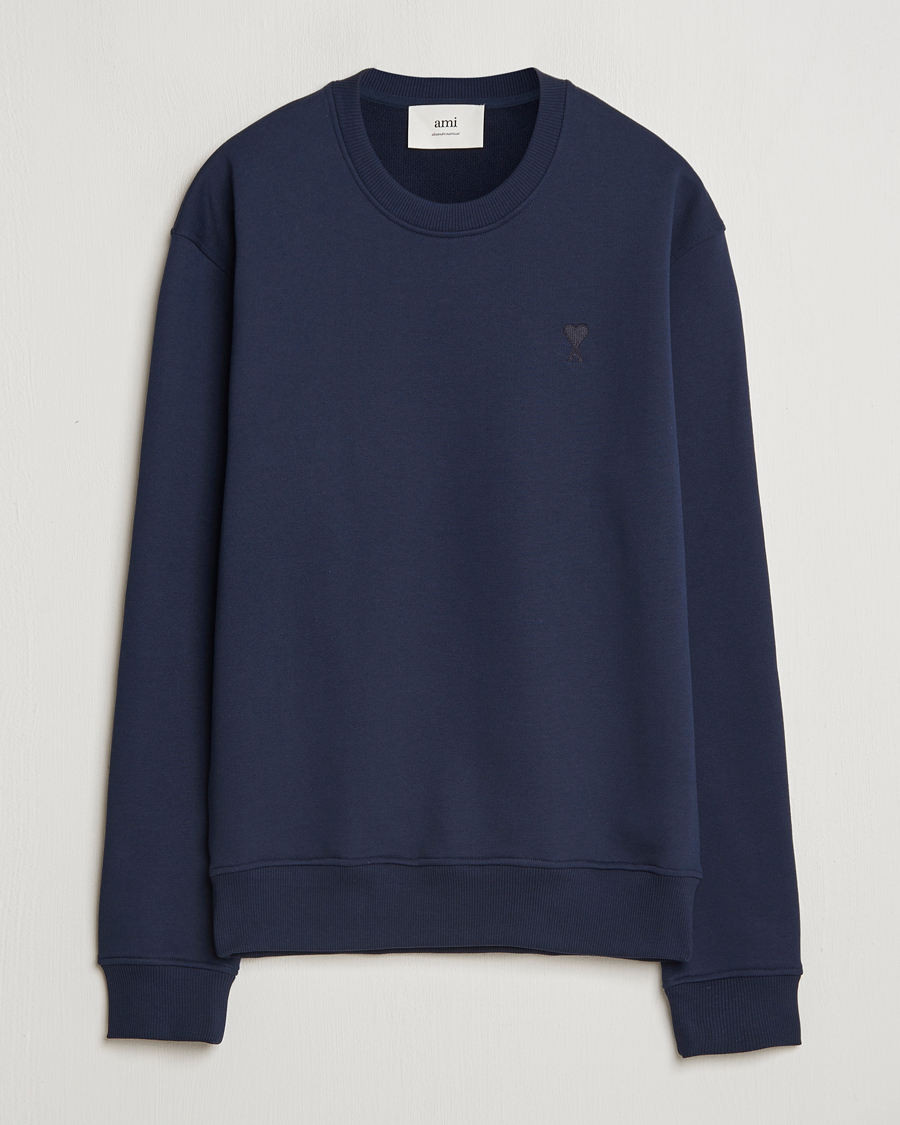 Herre | Gensere | AMI | Tonal Heart Logo Sweatshirt Night Blue