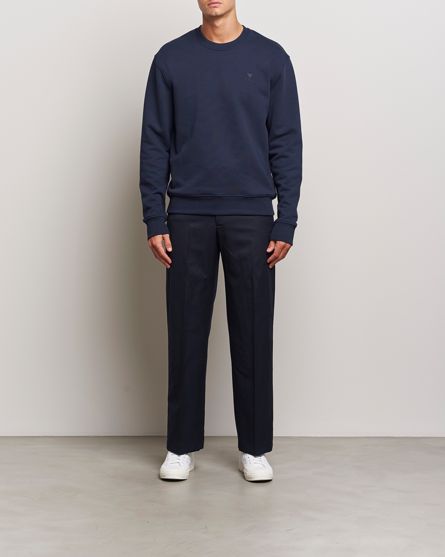 Herre | Gensere | AMI | Tonal Heart Logo Sweatshirt Night Blue