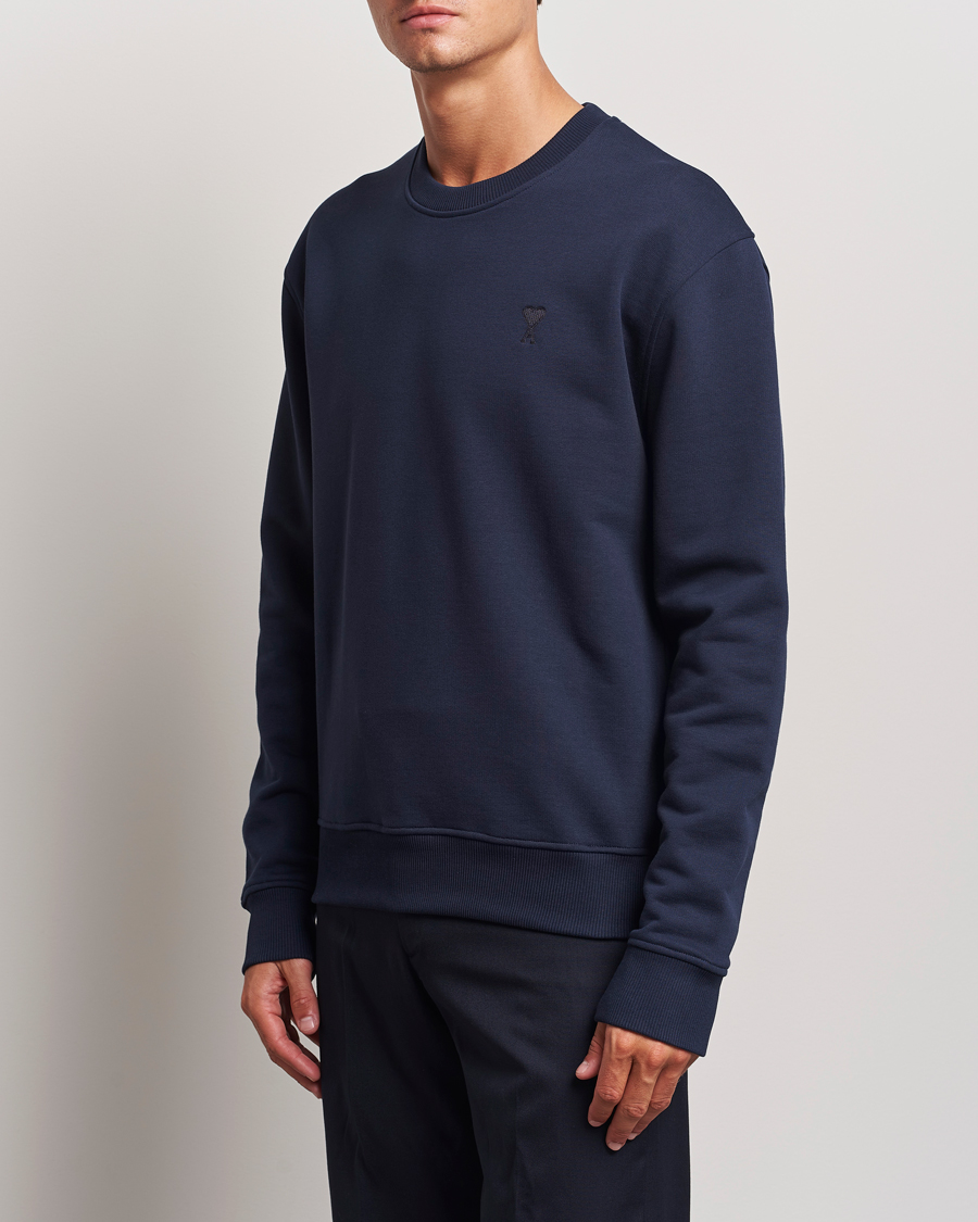 Herre | Gensere | AMI | Tonal Heart Logo Sweatshirt Night Blue