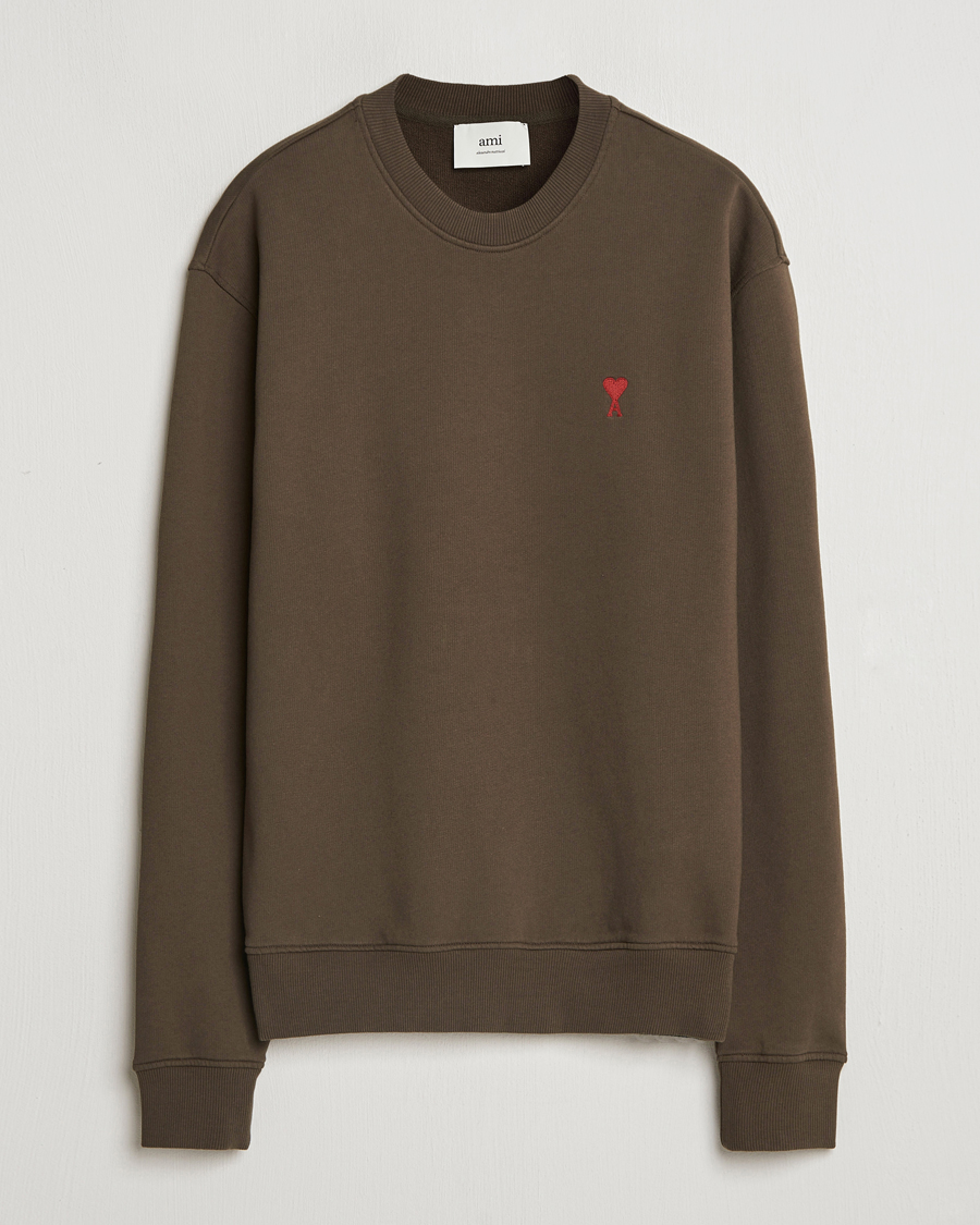 Herre | Gensere | AMI | Heart Logo Sweatshirt Dark Coffee