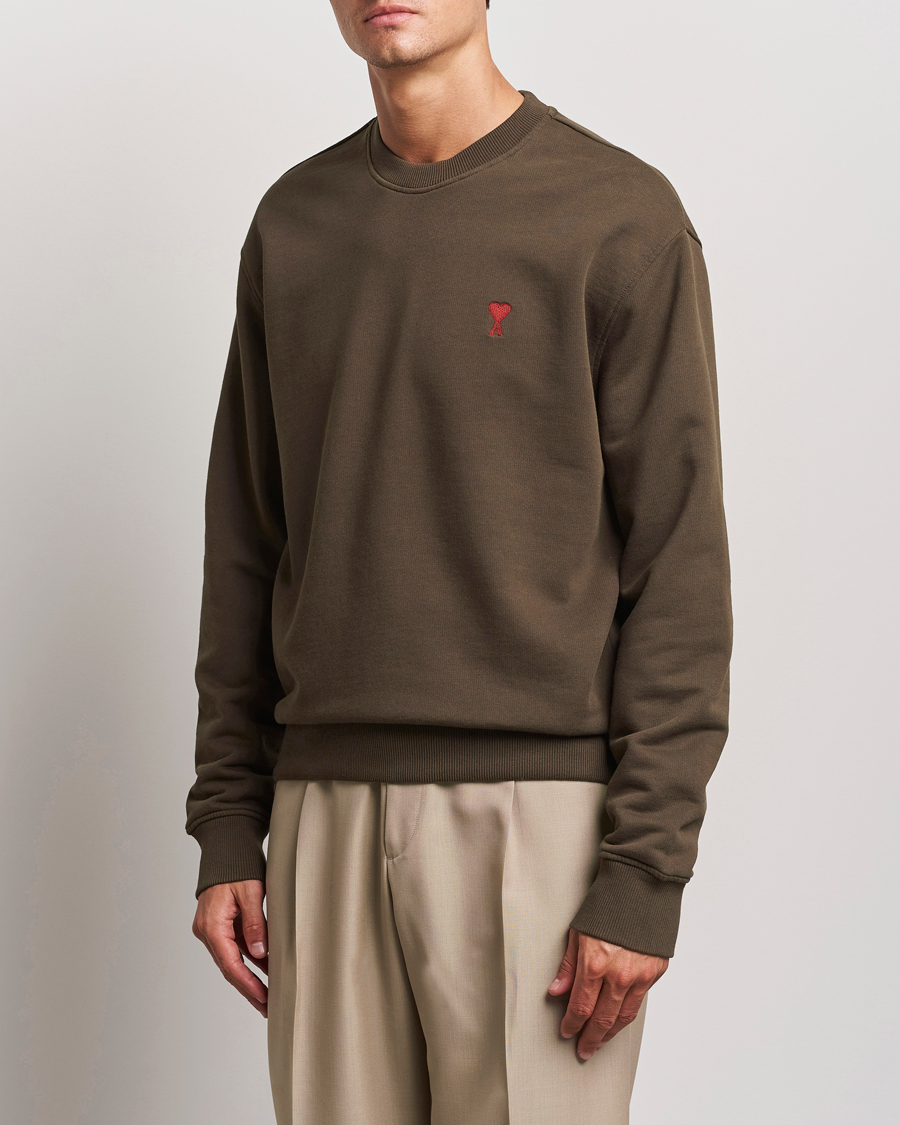 Herre | Gensere | AMI | Heart Logo Sweatshirt Dark Coffee