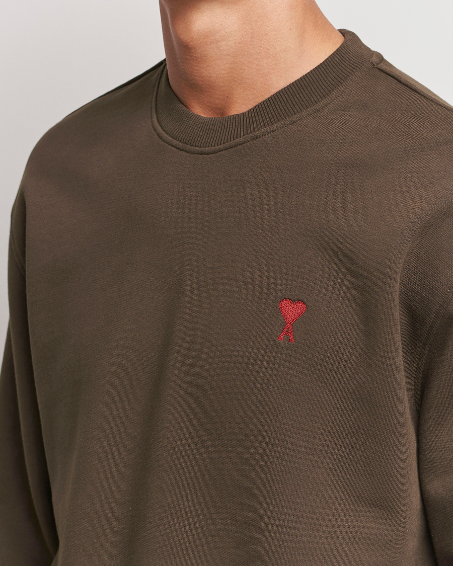 Herre | Gensere | AMI | Heart Logo Sweatshirt Dark Coffee