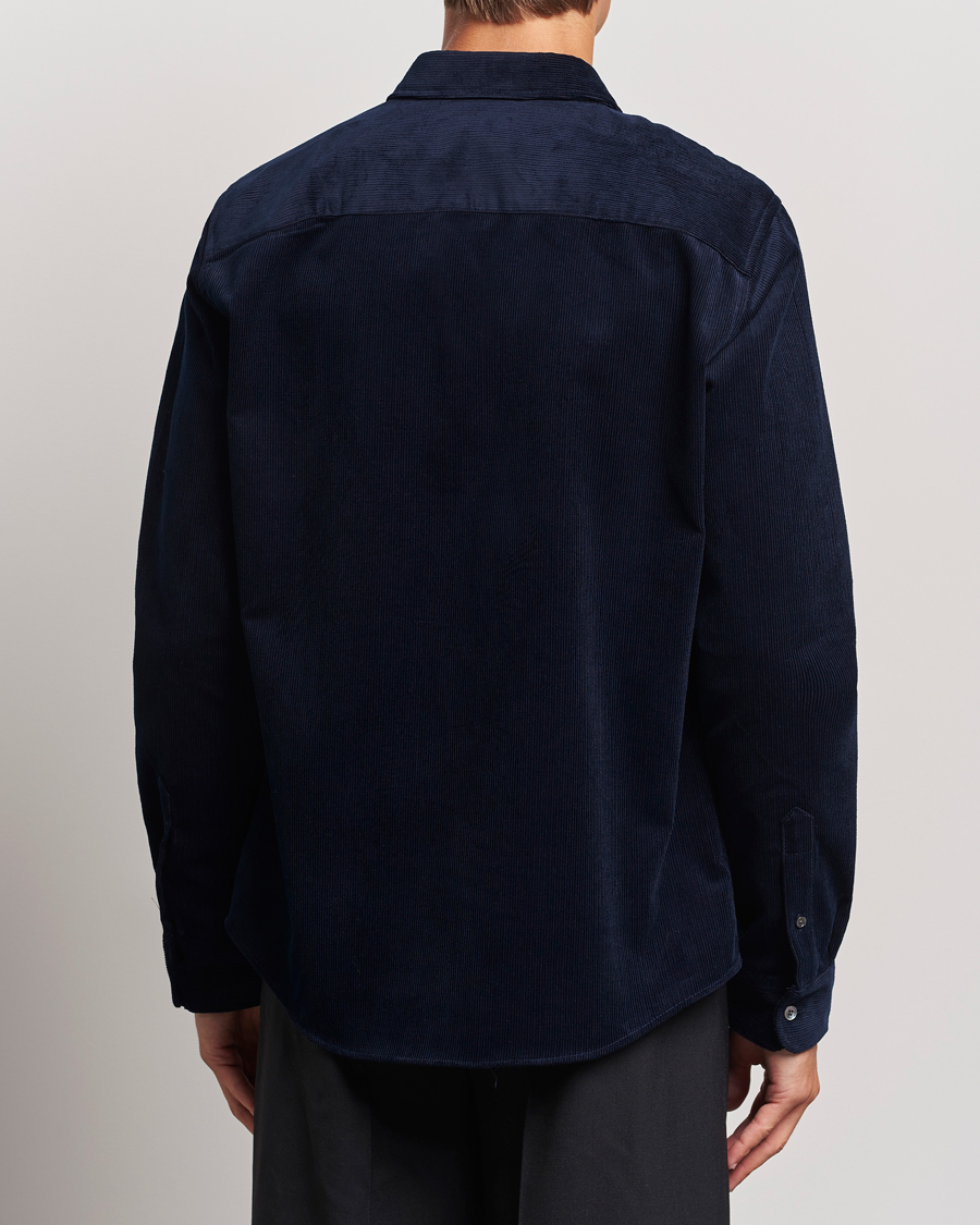 Herre | Skjorter | AMI | Classic Fit Corduroy Shirt Navy