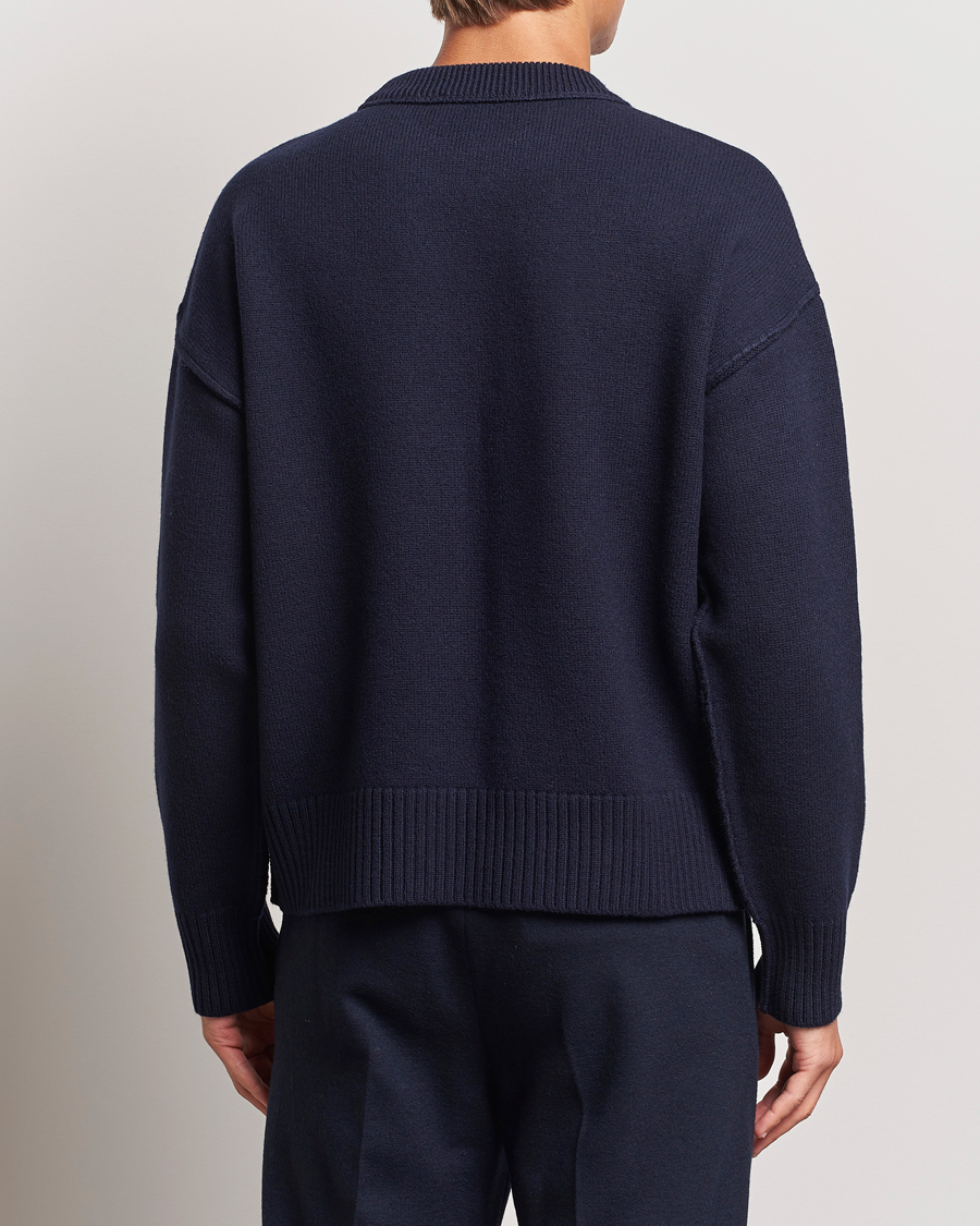 Herre | Gensere | AMI | Big Heart Logo Crew Neck Navy