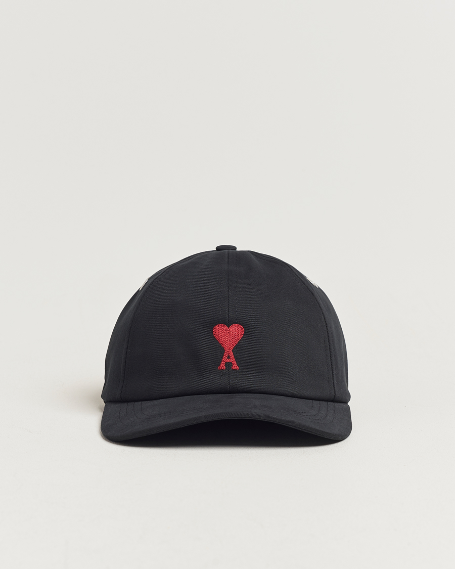 Herre | AMI Heart Logo Cap Black | AMI | Heart Logo Cap Black