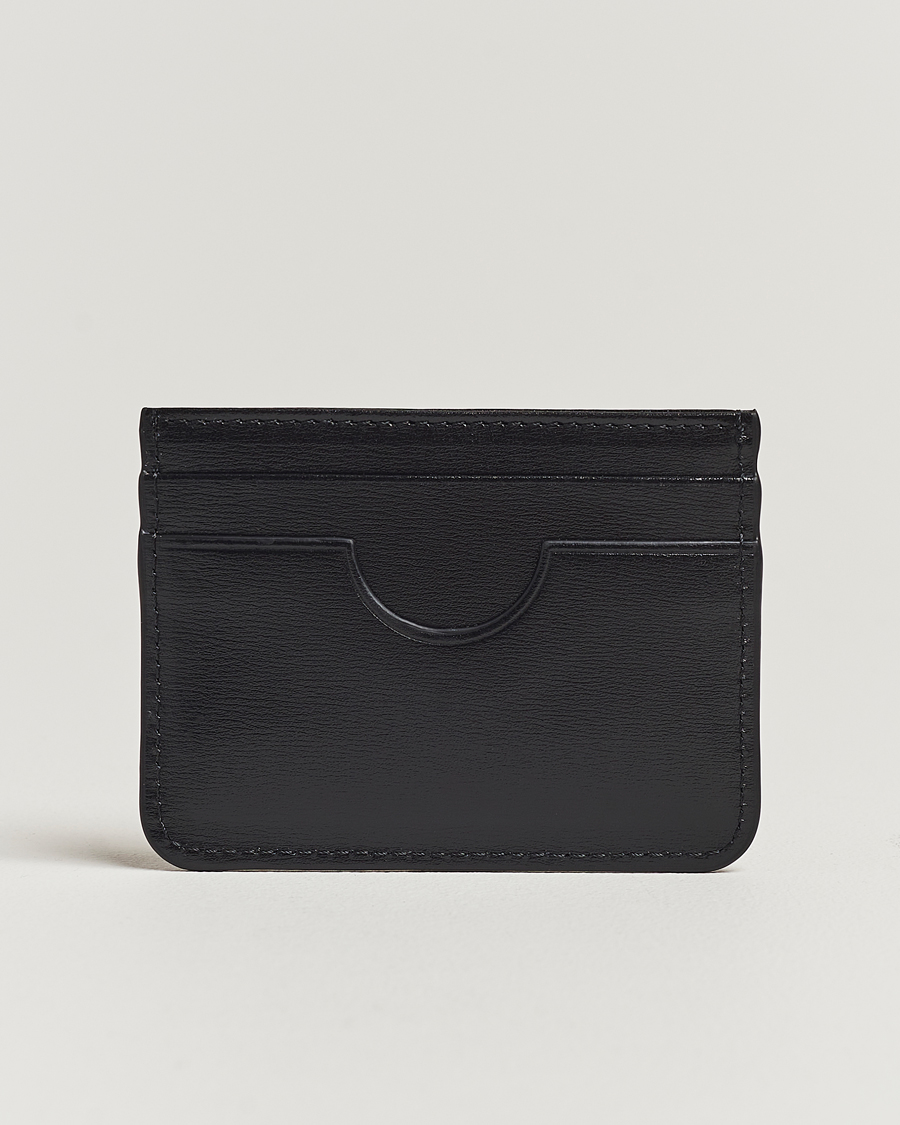 Herre | AMI Tonal Logo Leather Cardholder Black | AMI | Tonal Logo Leather Cardholder Black