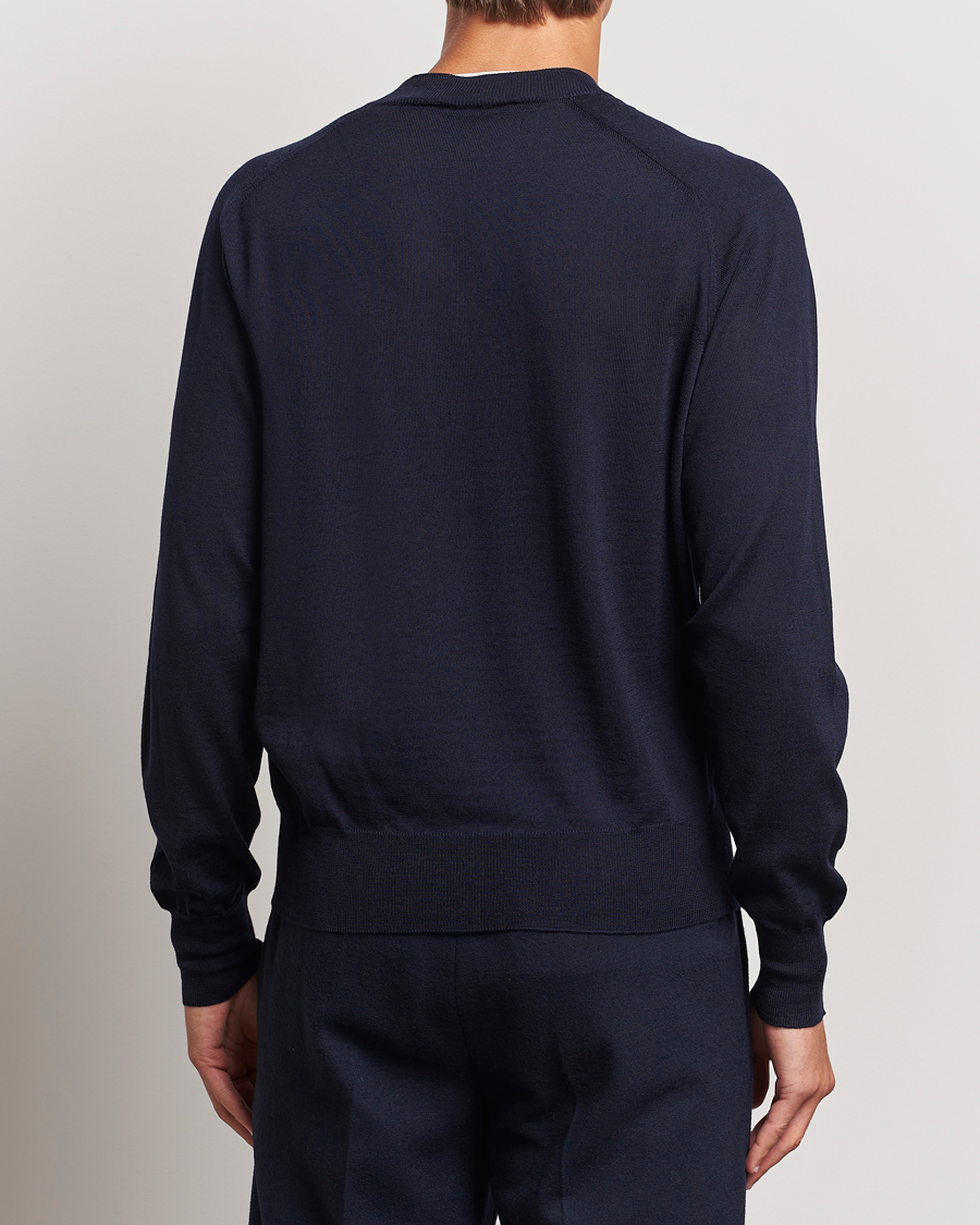 Herre | Gensere | AMI | Tonal Heart Logo Wool Crew Neck Navy