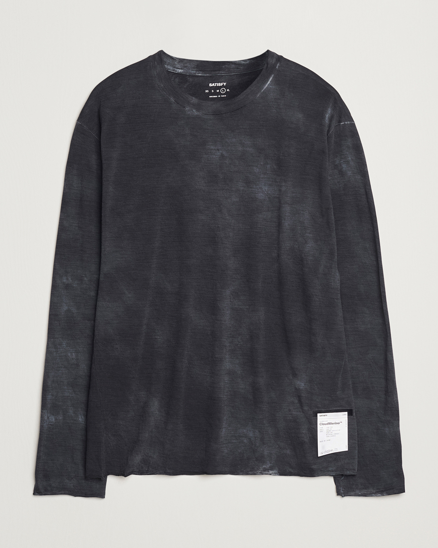 Herre | T-Shirts | Satisfy | CloudMerino Long Sleeve T-Shirt Sun Bleached Black