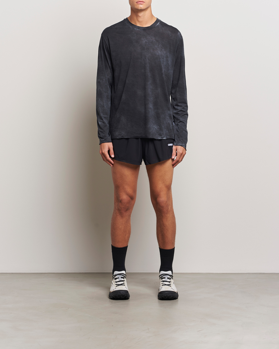 Herre | T-Shirts | Satisfy | CloudMerino Long Sleeve T-Shirt Sun Bleached Black