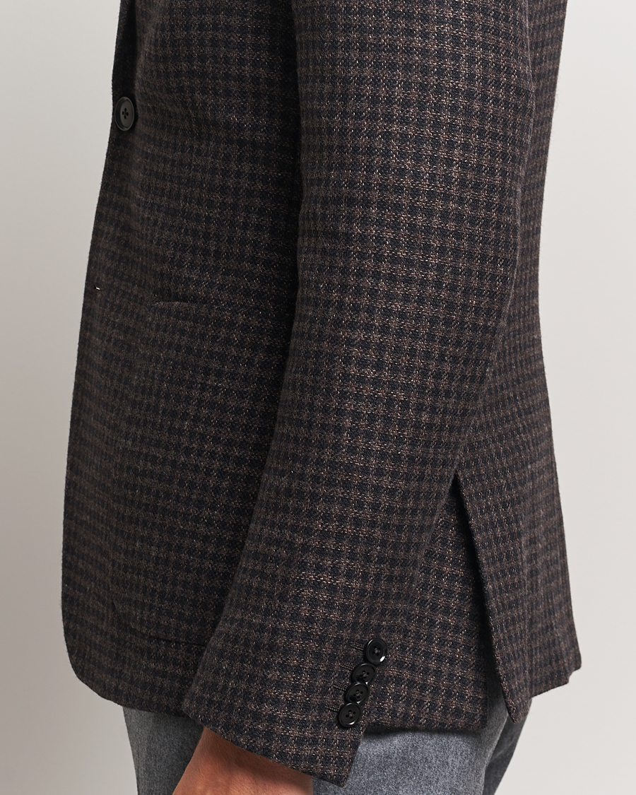 Herre | Dressjakker | Zegna | Unconstructed Wool/Cashmere Blazer Brown Check