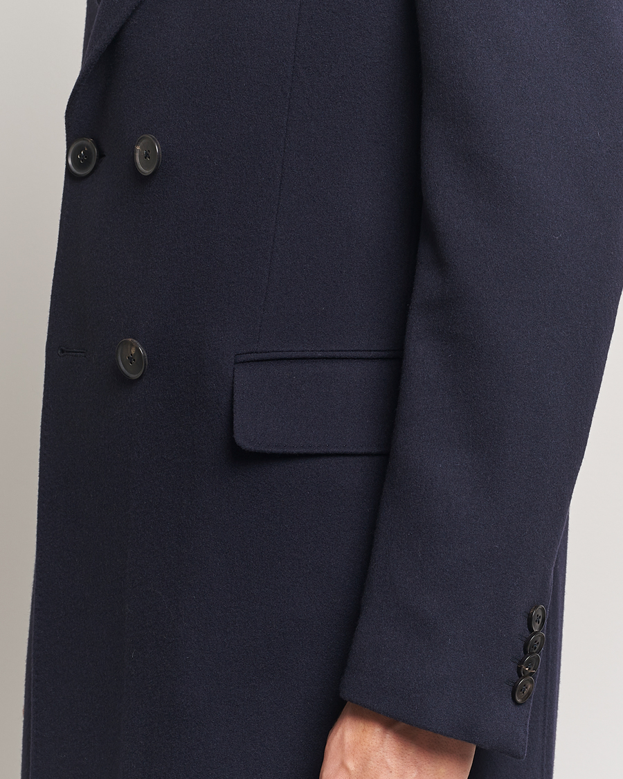 Herre | Jakker | Zegna | Wool/Cashmere Double Breasted Coat Navy