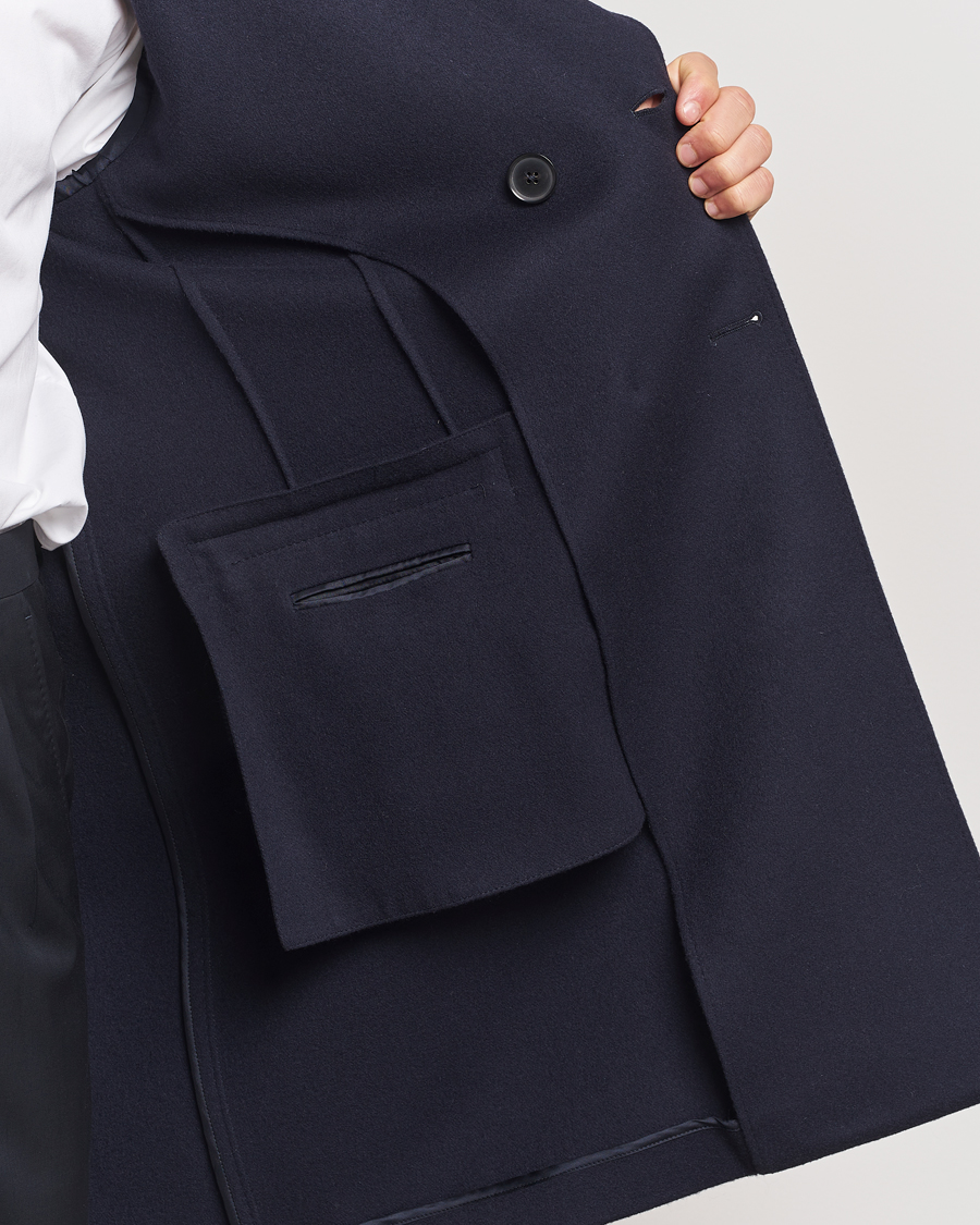 Herre | Jakker | Zegna | Wool/Cashmere Double Breasted Coat Navy