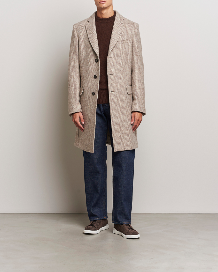 Herre | Jakker | Zegna | Wool/Cashmere Double Breasted Coat Beige