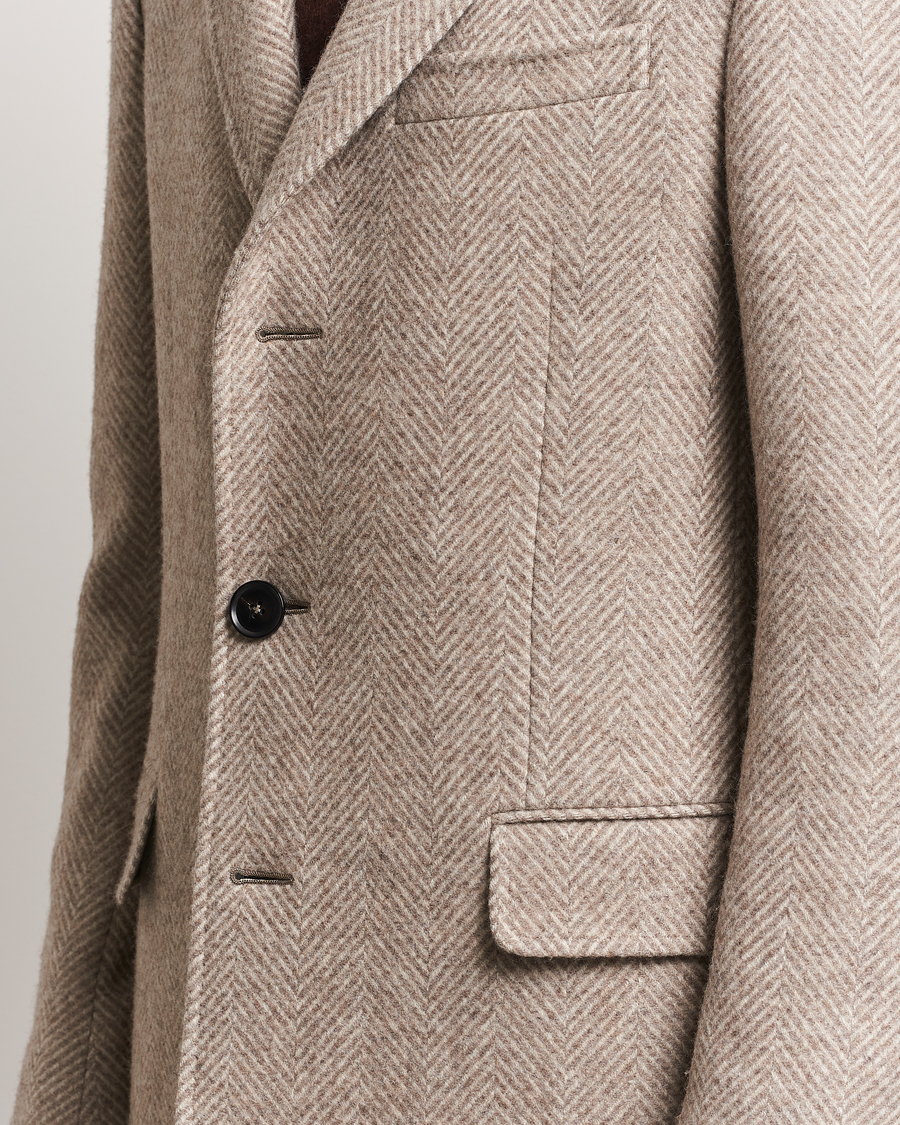 Herre | Jakker | Zegna | Wool/Cashmere Double Breasted Coat Beige