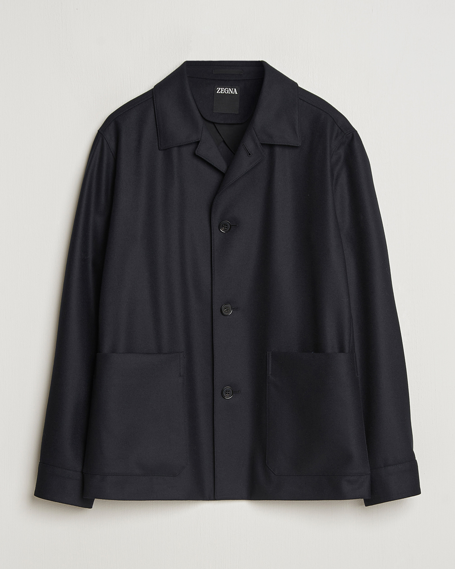 Herre | Jakker | Zegna | Flannel Chore Jacket Black