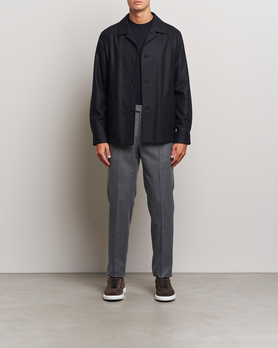 Herre | Jakker | Zegna | Flannel Chore Jacket Black