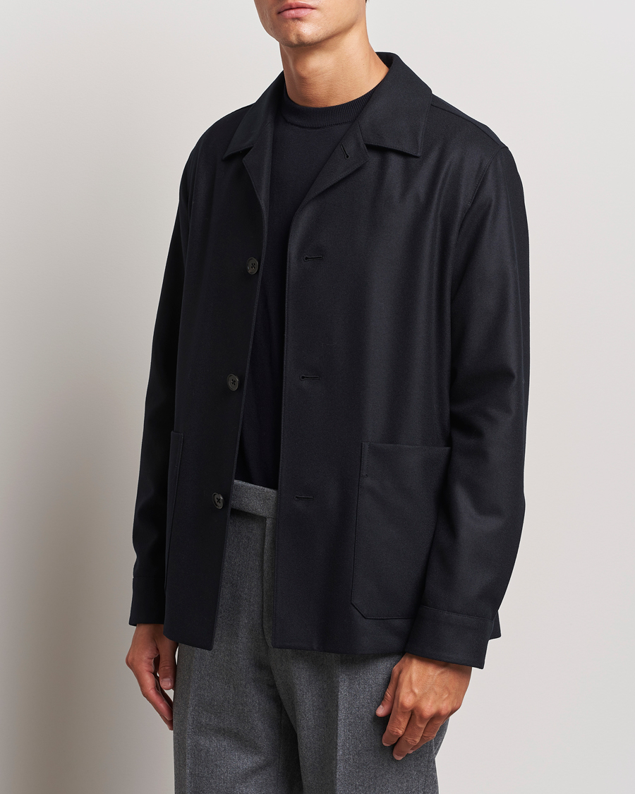 Herre | Jakker | Zegna | Flannel Chore Jacket Black