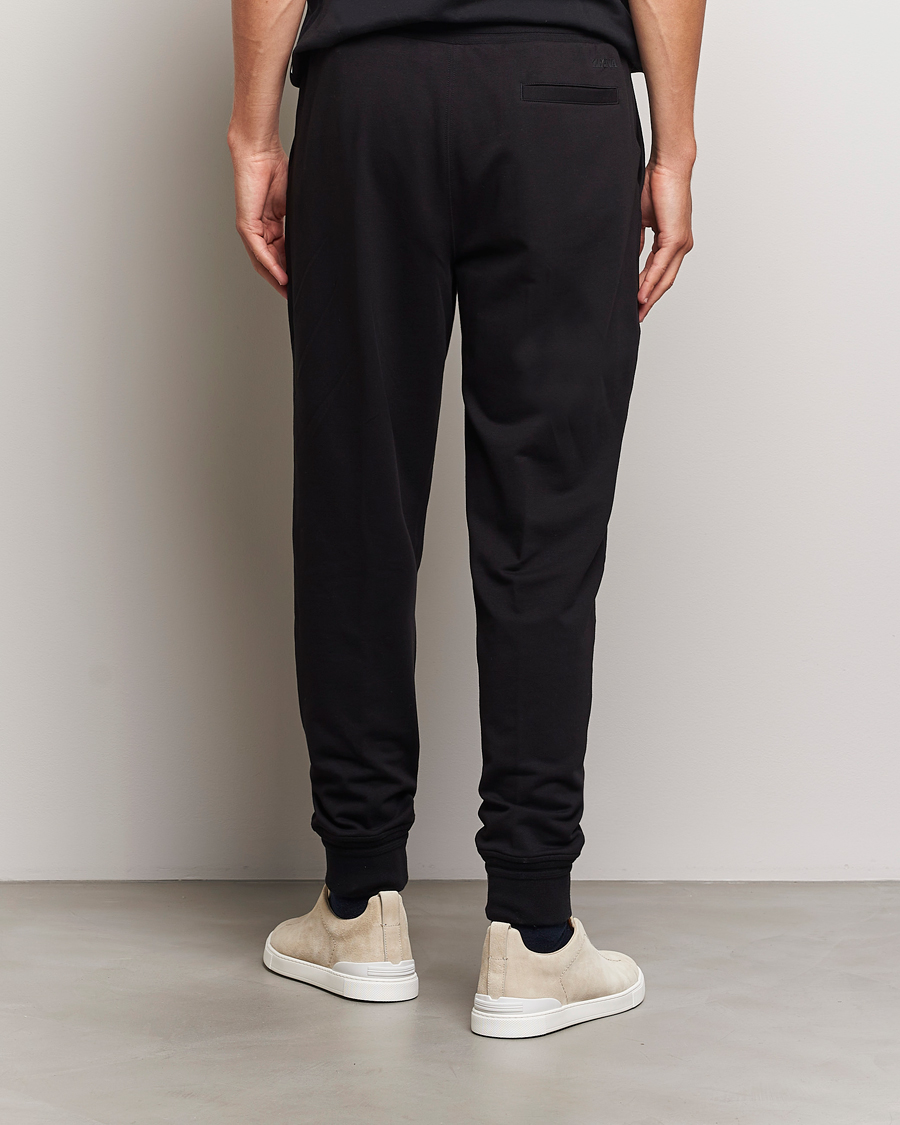 Herre | Bukser | Zegna | Cotton Stretch Drawstring Pants Black