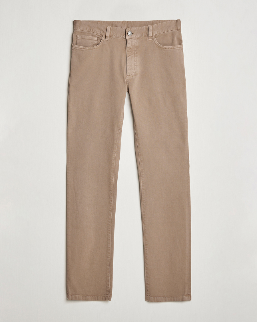 Herre | Bukser | Zegna | 5-Pocket Comfort Denim Pants Beige
