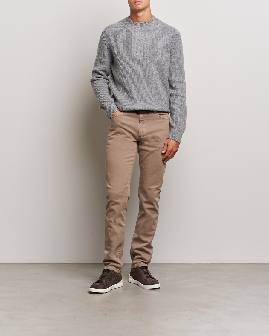 Herre | Bukser | Zegna | 5-Pocket Comfort Denim Pants Beige