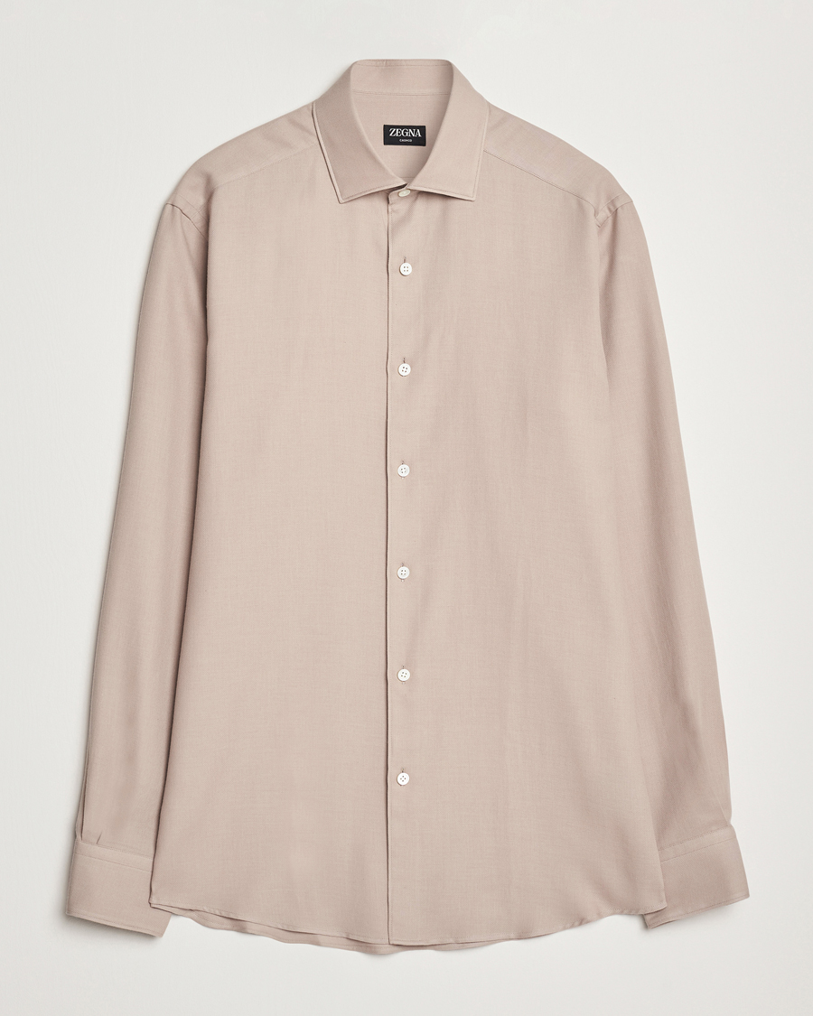 Herre | Skjorter | Zegna | Cotton/Cashmere Shirt Beige
