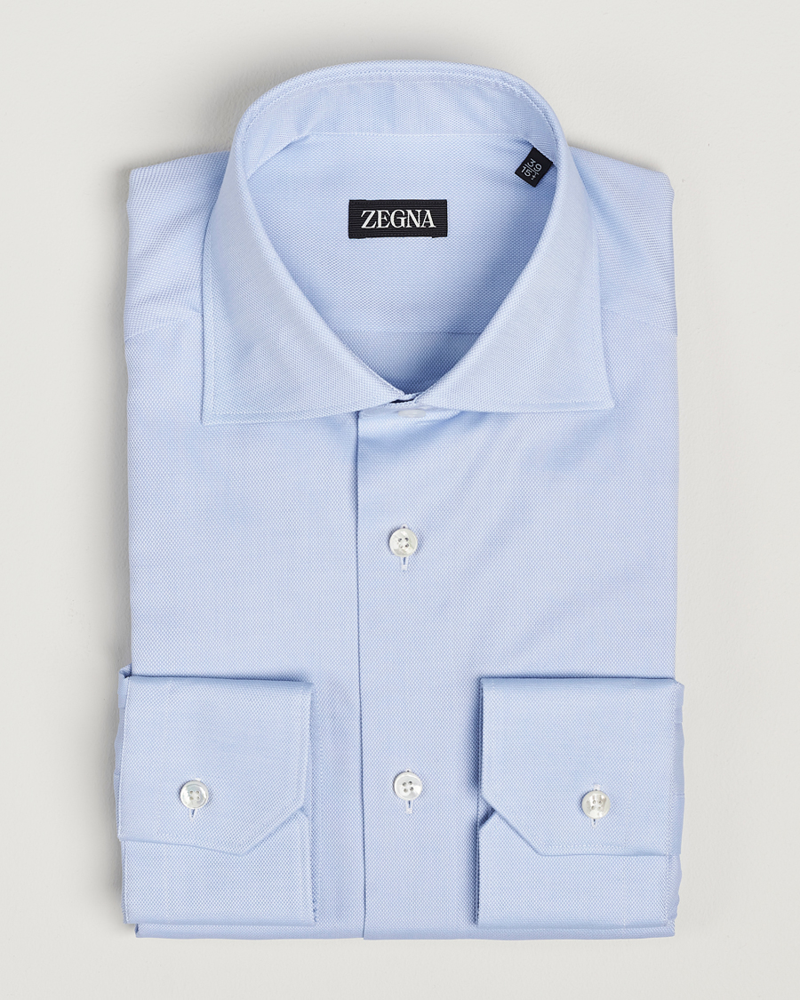Herre | Skjorter | Zegna | Slim Fit Oxford Dress Shirt Light Blue