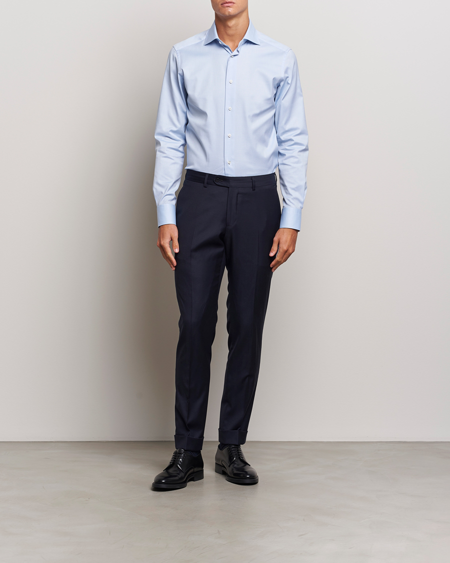Herre | Skjorter | Zegna | Slim Fit Oxford Dress Shirt Light Blue