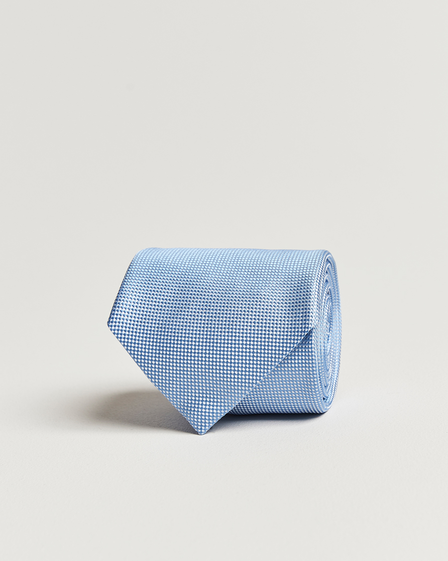 Herre | Zegna Micro Structure Silk Tie Light Blue | Zegna | Micro Structure Silk Tie Light Blue