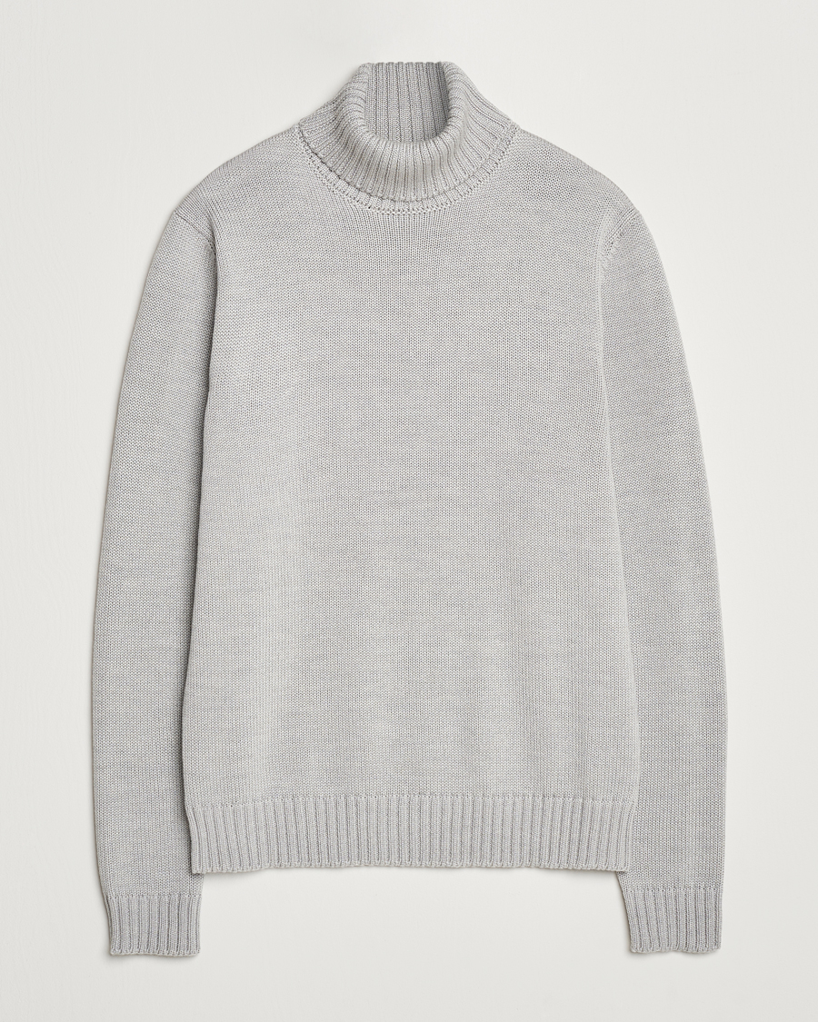 Herre | Gensere | Zanone | Virgin Merino Wool Rollneck Light Grey