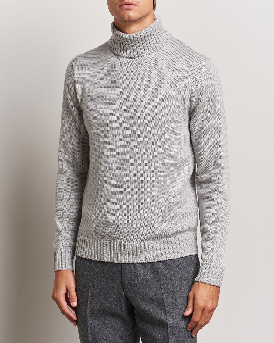 Herre | Gensere | Zanone | Virgin Merino Wool Rollneck Light Grey