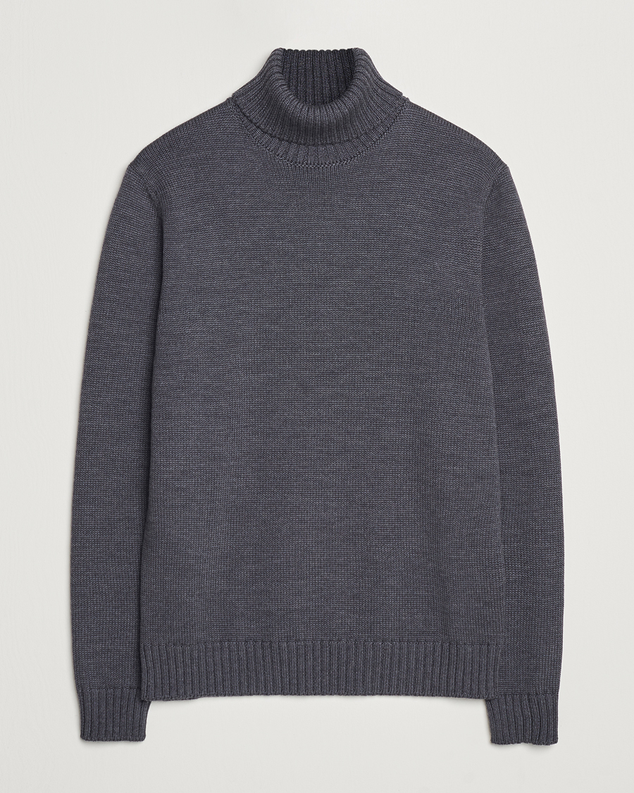 Herre | Gensere | Zanone | Virgin Merino Wool Rollneck Grey Melange