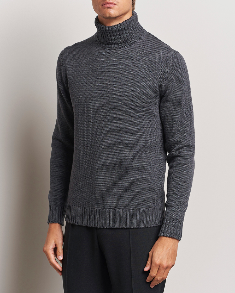 Herre | Gensere | Zanone | Virgin Merino Wool Rollneck Grey Melange
