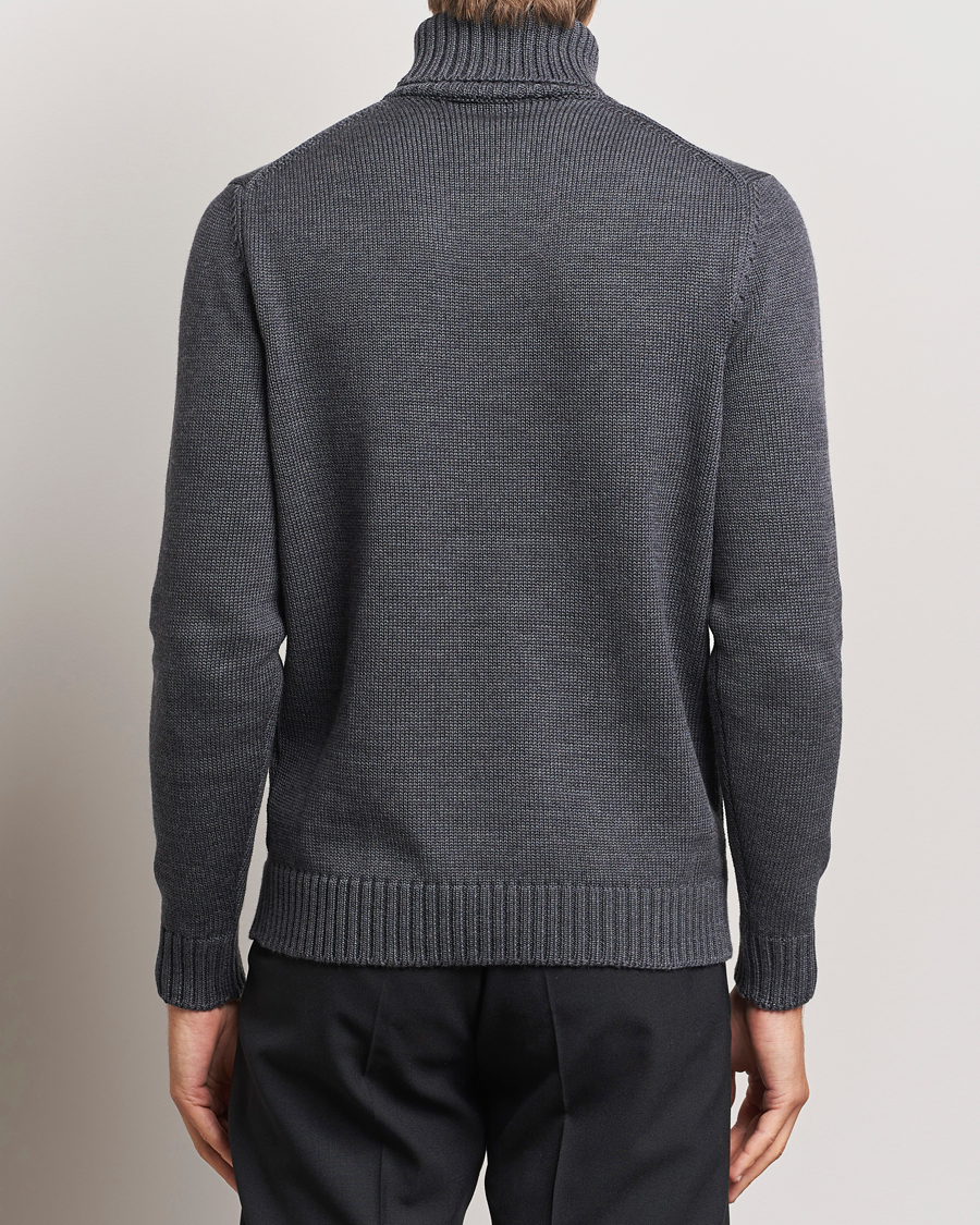 Herre | Gensere | Zanone | Virgin Merino Wool Rollneck Grey Melange