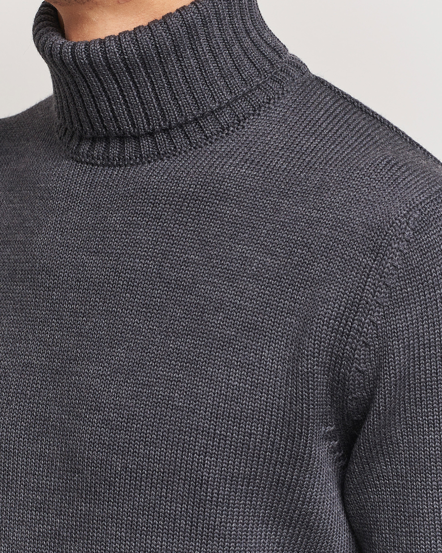 Herre | Gensere | Zanone | Virgin Merino Wool Rollneck Grey Melange