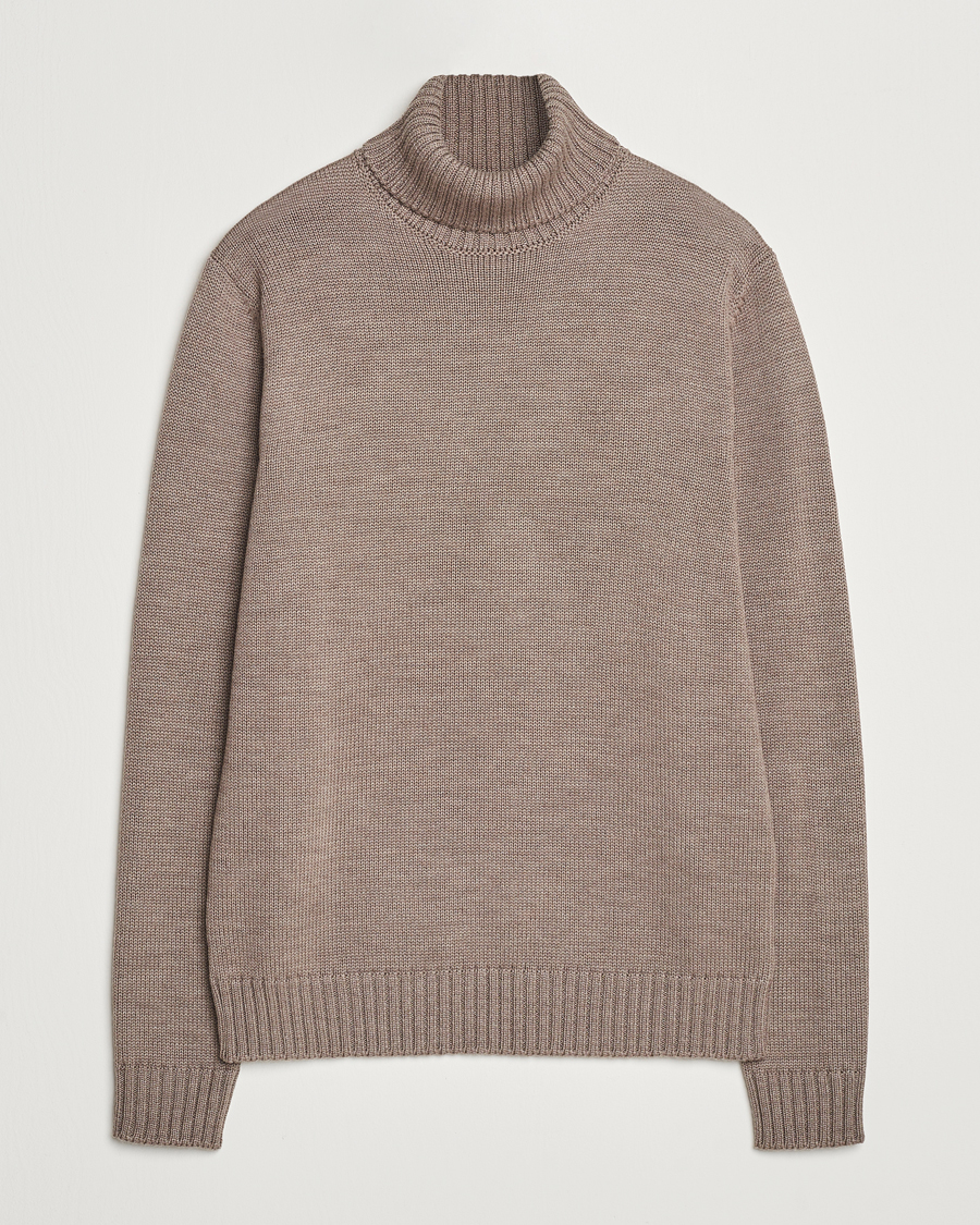 Herre | Gensere | Zanone | Virgin Merino Wool Rollneck Taupe