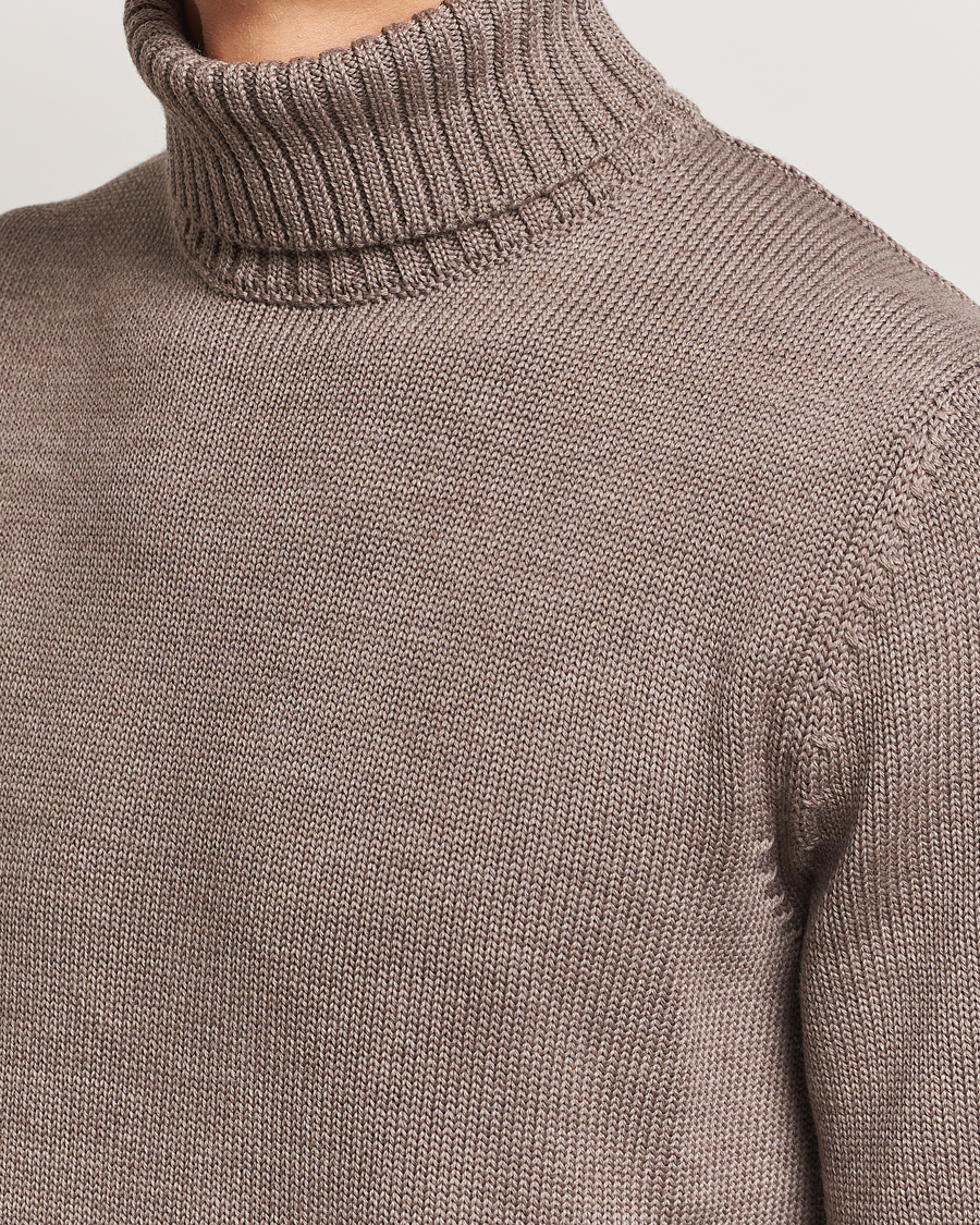 Herre | Gensere | Zanone | Virgin Merino Wool Rollneck Taupe