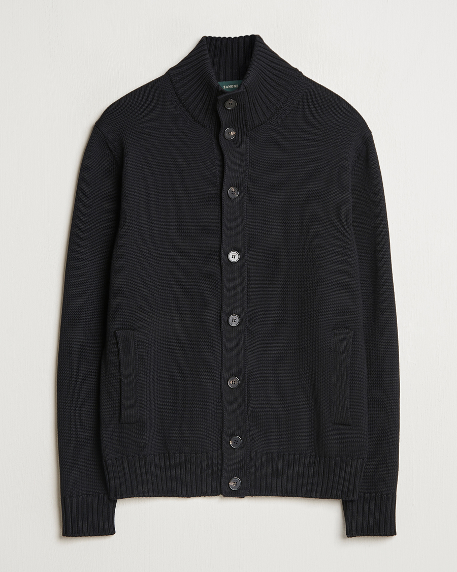 Herre | Gensere | Zanone | Virgin Merino Wool Chioto Cardigan Black
