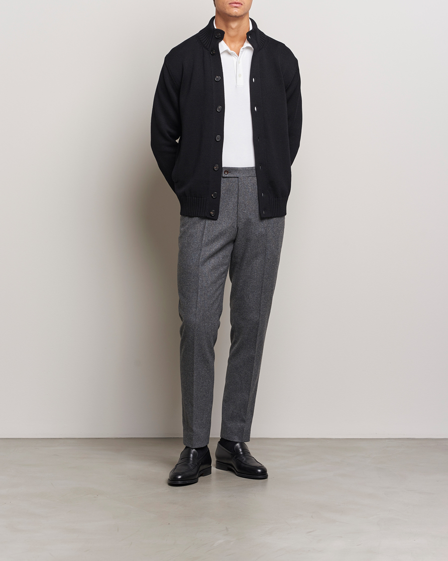 Herre | Gensere | Zanone | Virgin Merino Wool Chioto Cardigan Black