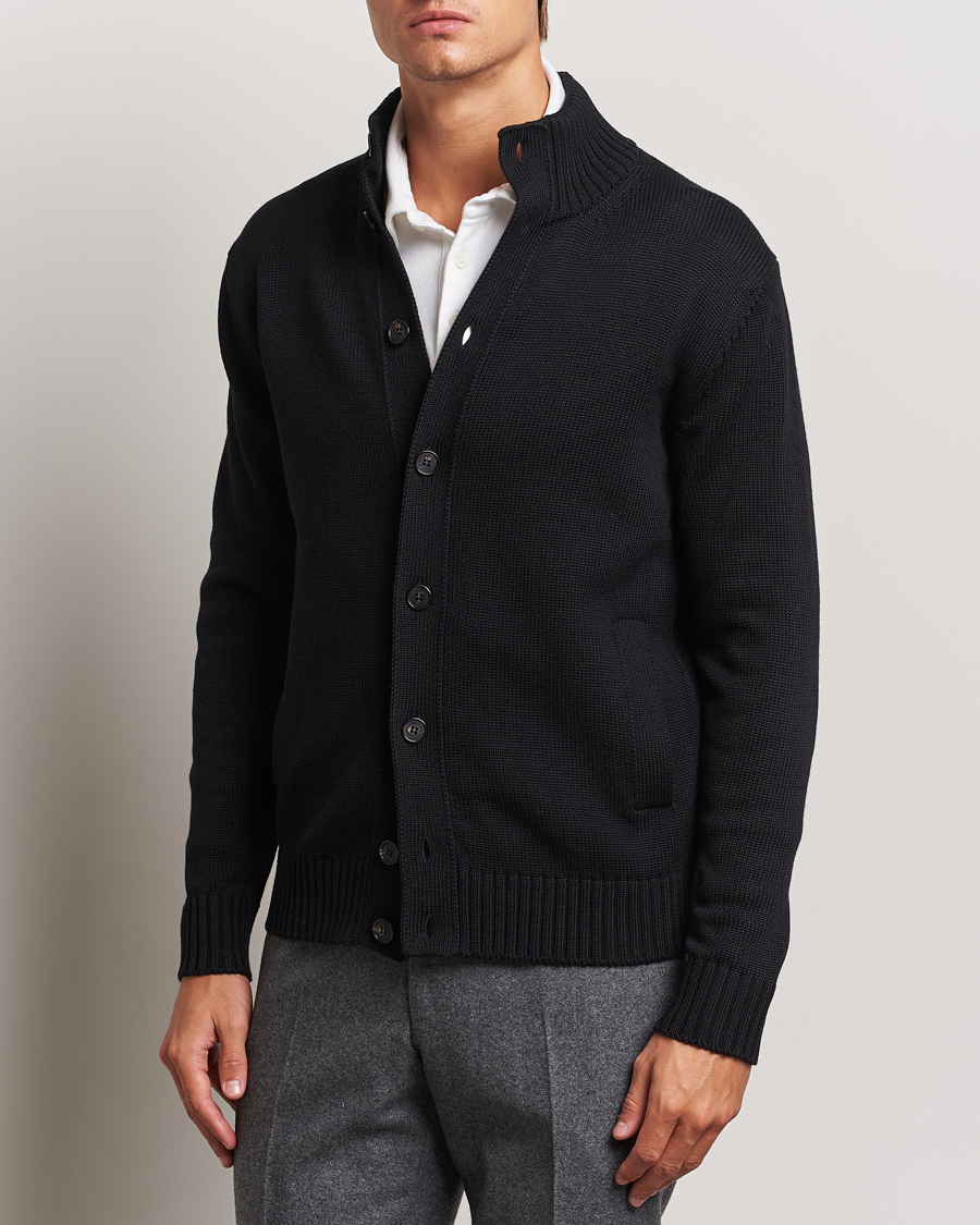 Herre | Gensere | Zanone | Virgin Merino Wool Chioto Cardigan Black