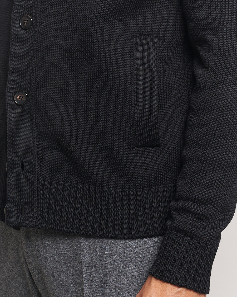 Herre | Gensere | Zanone | Virgin Merino Wool Chioto Cardigan Black