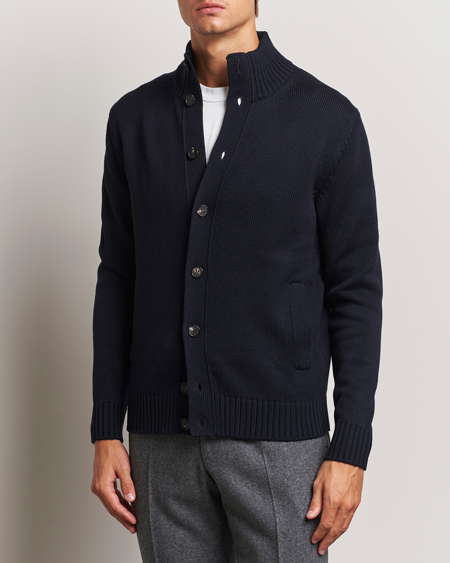 Herre | Gensere | Zanone | Virgin Merino Wool Chioto Cardigan Navy