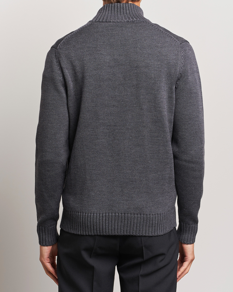 Herre | Gensere | Zanone | Virgin Merino Wool Chioto Cardigan Grey Melange