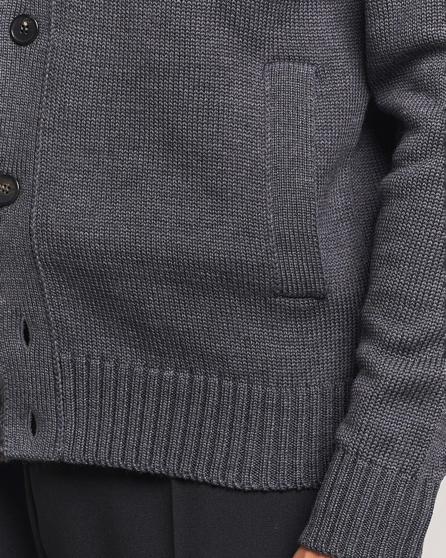 Herre | Gensere | Zanone | Virgin Merino Wool Chioto Cardigan Grey Melange