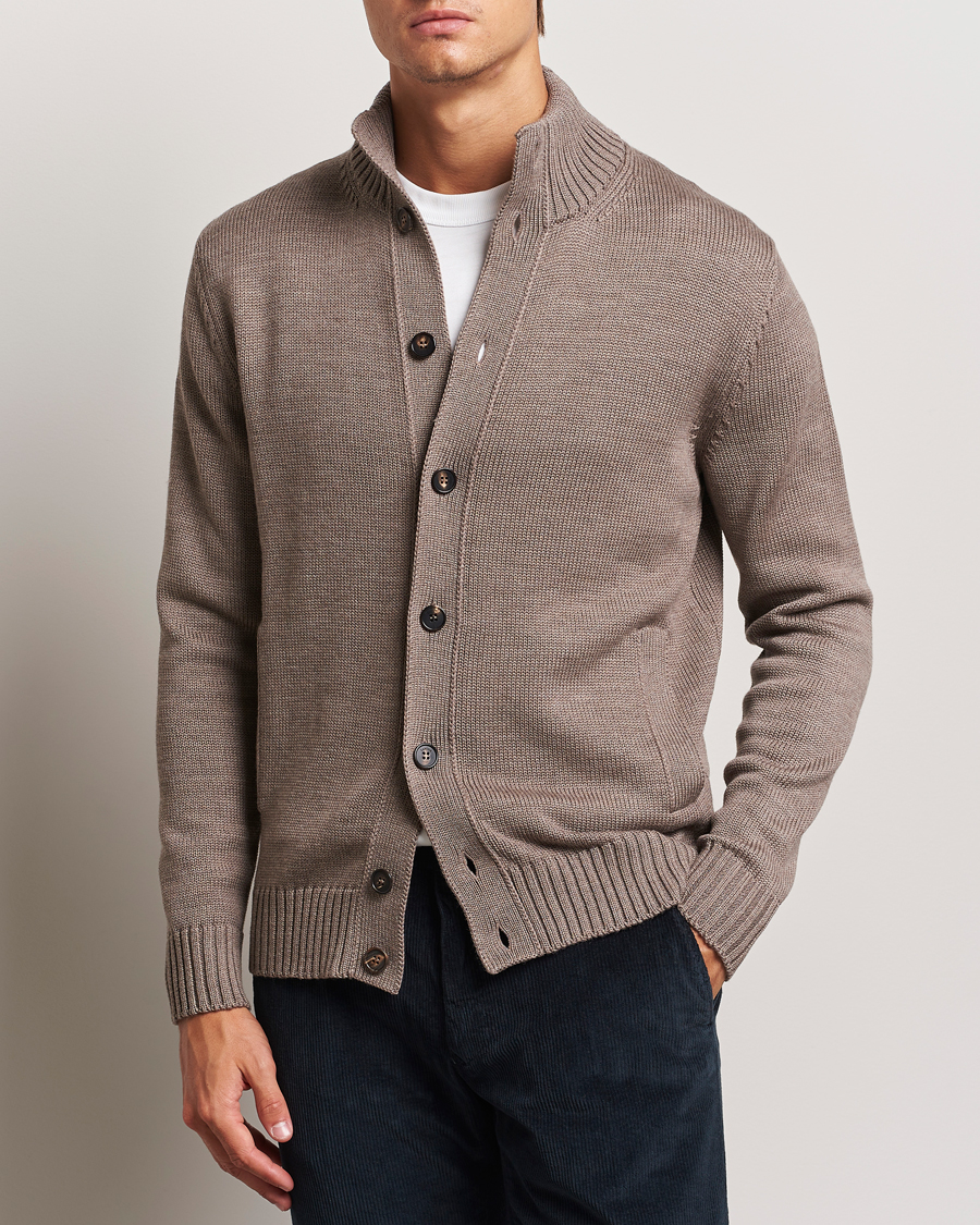 Herre | Gensere | Zanone | Virgin Merino Wool Chioto Cardigan Taupe
