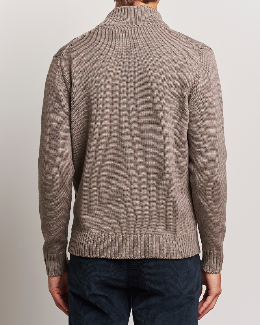 Herre | Gensere | Zanone | Virgin Merino Wool Chioto Cardigan Taupe