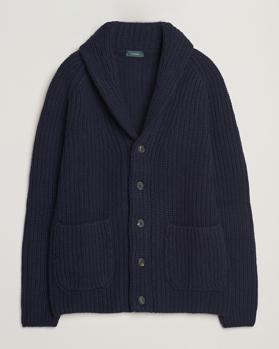 Herre | Gensere | Zanone | Shawl Collar Cardigan Navy