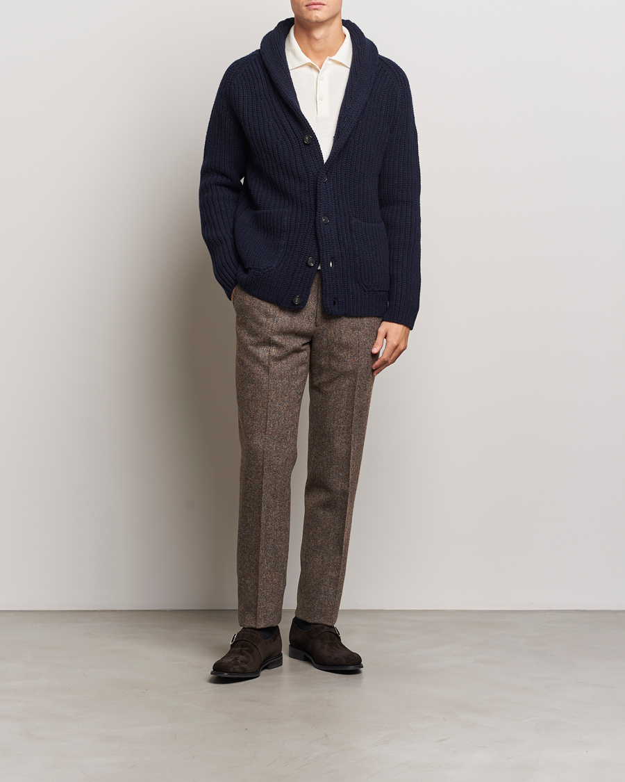 Herre | Gensere | Zanone | Shawl Collar Cardigan Navy