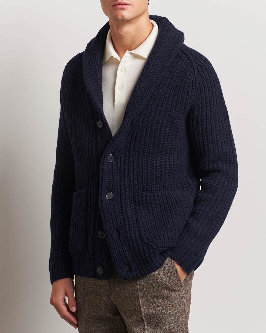 Herre | Gensere | Zanone | Shawl Collar Cardigan Navy