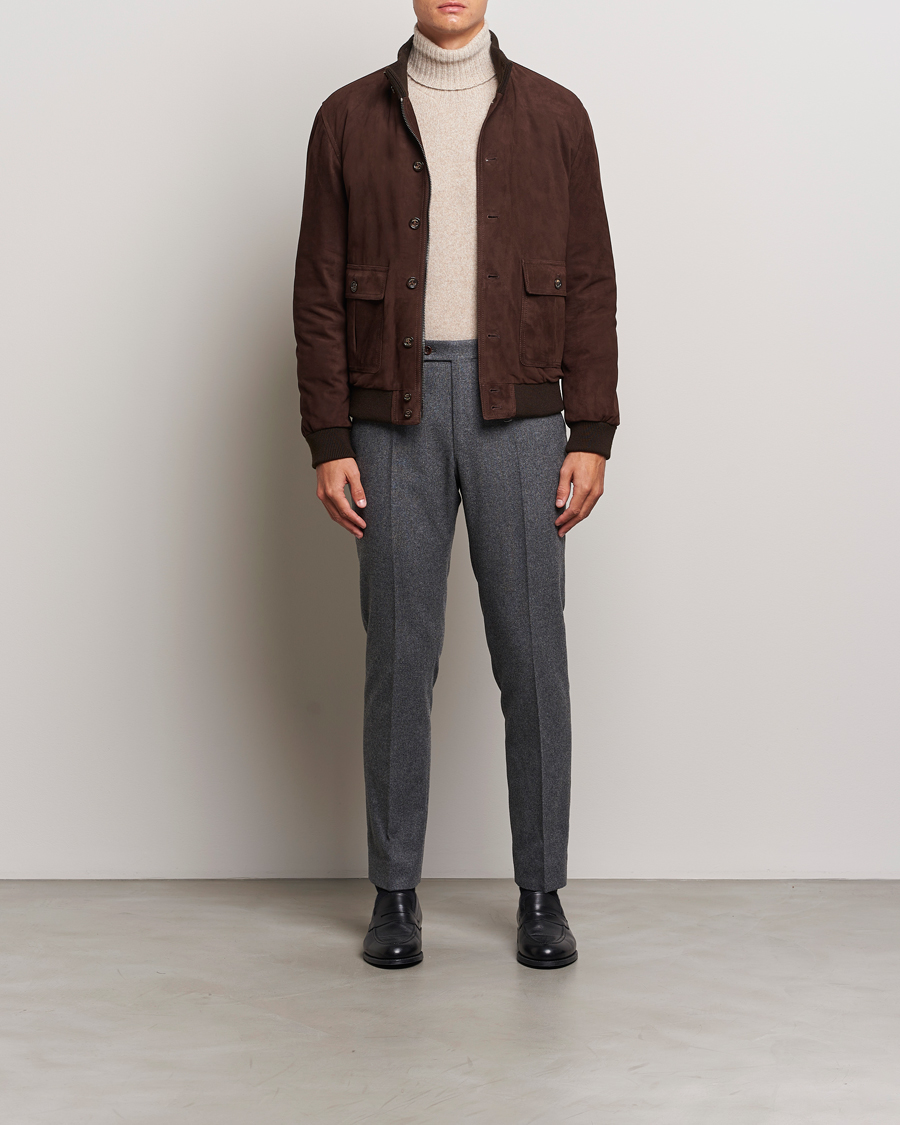 Herre | Jakker | Valstar | Goose Down Valstarino Dark Brown Suede